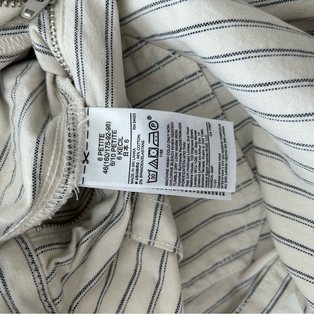 GAP Stripe High Rise Wide Leg Crop Pants - Picture 10 of 13